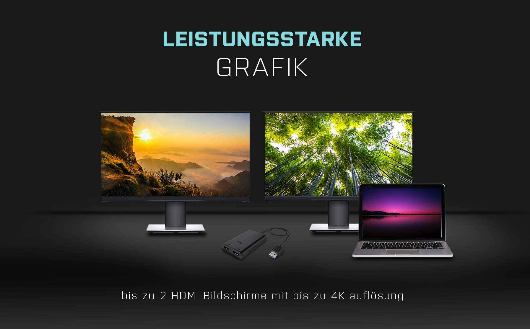 i-tec-usb-c-auf-dual-hdmi-video-adapter-4k-ultra-hd image 3