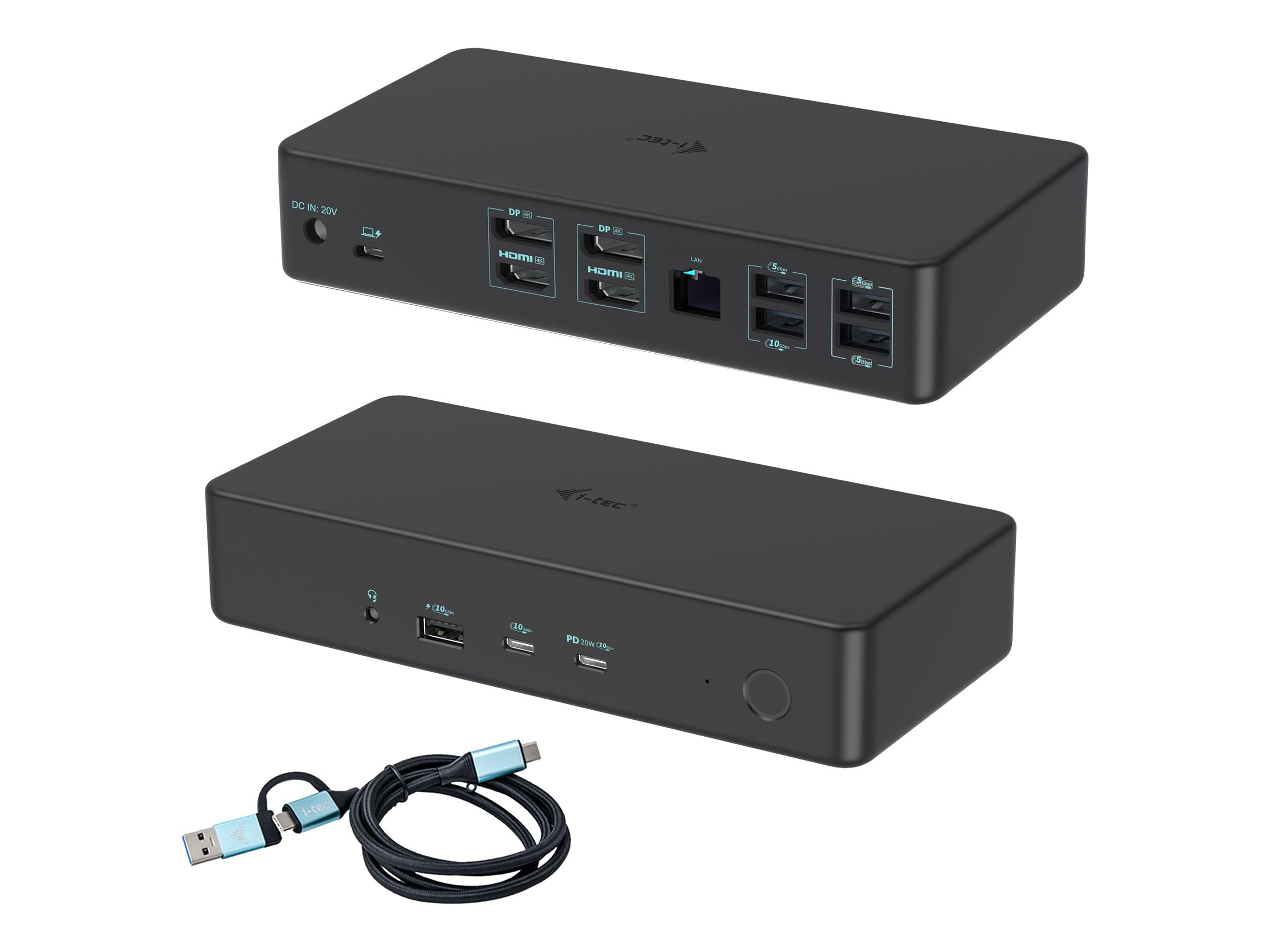 i-tec-usb-3-0-usb-c-thunderbolt-3-professionelle-dual-4k-display-dockingstation- image 1